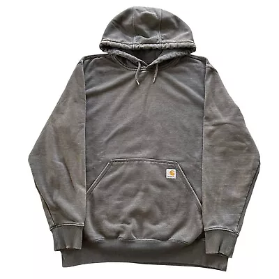 Carhartt Workwear Nicely Faded Original Fit Hoodie Sweatshirt Gray Men's Size XL • $30