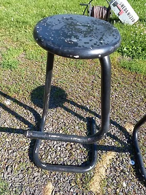 Vintage 1970s MCM Kinetics? Paperclip Paper Clip Steel Metal Bar Stool Chair • $110