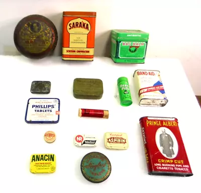 15 Pce  Vintage Advertising  Tins  Lot • $65