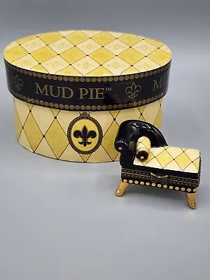 Mud Pie Porcelain Hinged Trinket Box Tuscany Series Chaise Lounge • $20