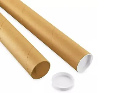 35 Count Uline Kraft Mailing Tube With End Caps - 2.5  X 20  L .06  Thick S-3941 • $55.95
