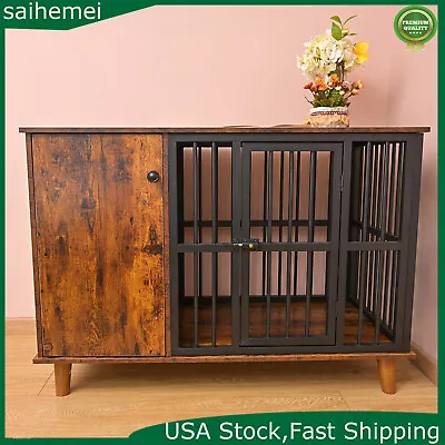 $164.99 • Buy XL Crate End Table Large Dog Puppy Kennel House Indoor Wooden Furniture Pet Cage