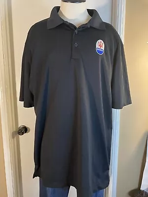 Maserati Dealership Employee Salesman Black Polo Shirt Mens XL • $30