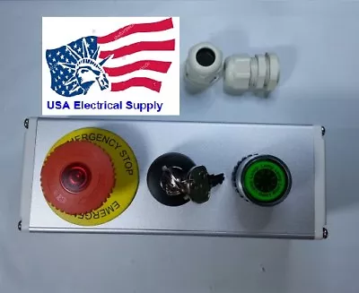 Green Momentary Mushroom Self Lock Push Button Key Switch Station Light 110/220  • $70.35