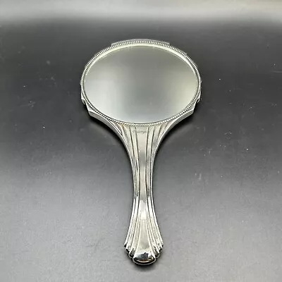 Towle Silverplate  The Symphony Collection  Art Deco Vanity Hand Mirror 9” • $17