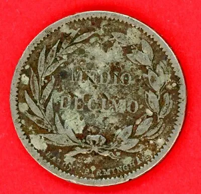 Ecuador  1/2  Decimo 1884  Km # 49  Vg. • $22.50