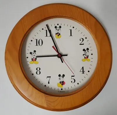 Vintage MICKEY MOUSE Wall Clock (11  Diameter) Works! • $49.99