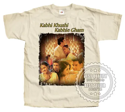 Kabhi Khushi Kabhie Gham T SHIRT Bollywood Hindi Natural All Sizes S To 5XL • $20