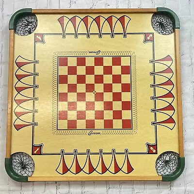 VINTAGE WOOD CARROM 2 SIDED BOARD GAME By MERDEL • $29.99