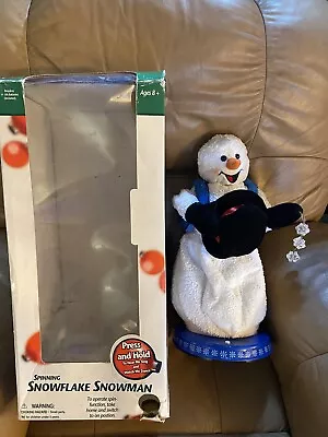 Gemmy Snowflake Spinning Snowman Animated Sings Dances Snow Miser Works 100% • $98