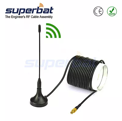 Portable Magnetic Base MCX Male Antenna For TV DVB-T USB Stick Tuner DAB Radio • $6.60