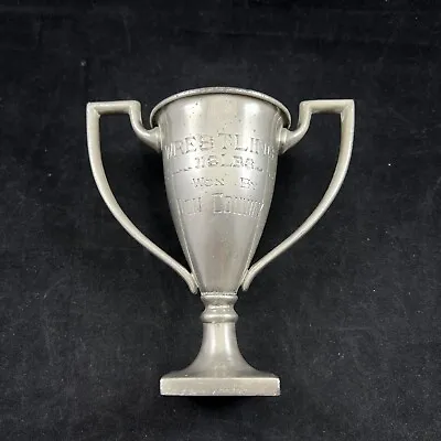 Loving Cup Trophy Vintage Pewter Wresting Engraved Don Conway • $68.31