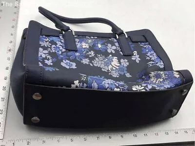 Michael Kors Womens Blue Floral Inner Pockets Zipper Satchel/Top Handle Bag • $9.99