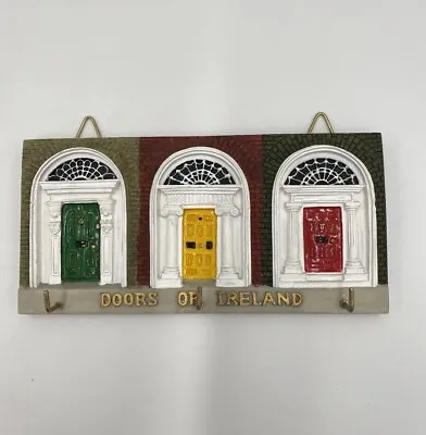 Doors Of Ireland Dublin Wall Mounted 4 Key Rack Holder Resin Hand Painted VTG • $17.90