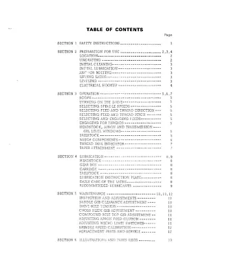 Soft Copy - Operation And Maintenance Manual Of South Bend Fourteen 14 Lathe • $25