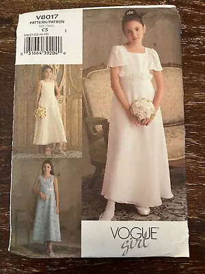 Vogue V8017 UNCUT Sewing Pattern Children's Dresses Size 12-14-16 • $14.99