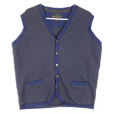 Jos. A. Bank Reserve Sweater Vest Mens  Medium Purple Blue Cotton Silk Blend • $15