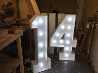 TO BUY! 4ft High Marquee Numbers And Letters Hand Made To Your Order • £145