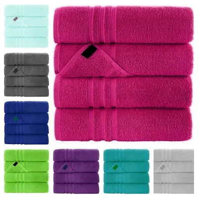 2 & 4 Pack Bath Sheets Towel 100% Cotton Soft Big Size Large Bathroom Towels Set • £12.45