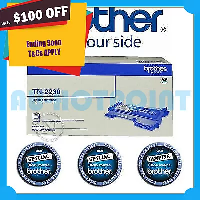 Brother TN-2230 Genuine BLACK Toner HL2250DN/HL2240D/HL-2270DW/MFC7360N/MFC7362N • $85.95