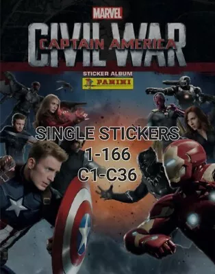 Captain America Civil War Sticker Collection Singles (Panini 2016) *YOU CHOOSE* • £1.49