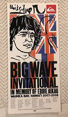 MINI PROMOTIONAL EDDIE AIKAU WOULD GO QUIKSILVER 08 SURF POSTER Hawaiian HAWAII • $49