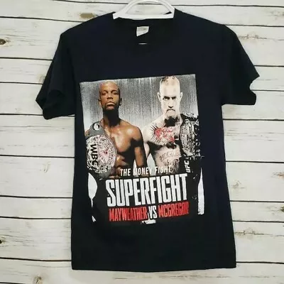 Floyd Mayweather Conor McGregor Small Mens Graphic T Shirt Short Sleeve Black • $15