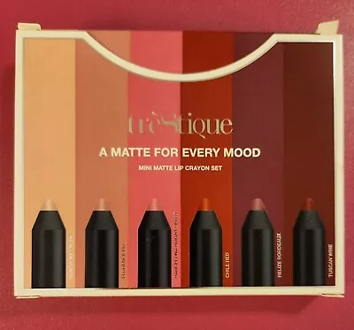 Trestique A Matte For Every Mood Mini Matte Lip Crayon Stick Color Set Of 6 NIB  • $4.99