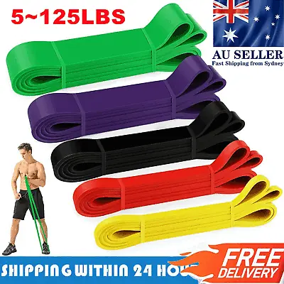 2022 Heavy Duty Resistance Bands For Gym Exercise Pull Up Assist Fitness Workout • $38.99