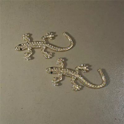 2PCS Golden Silver Gecko Metal Sticker Decal Emblem Badge Car Motors Performance • $13.99