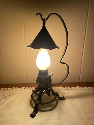 Arts & Crafts Mission Gothic Style Lamp Lantern Light Antique Black Tin Shade • $11.50