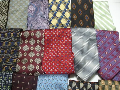 Men's DESIGNER Silk Neck Ties Neckties Lot Of 50 Woven Stripes Paisley Quilting • $41.95