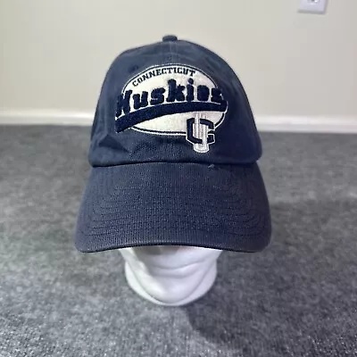 Vintage UConn Huskies Nike Team Hat Blue Strap Back One Size Fits All Navy Blue • $23.98