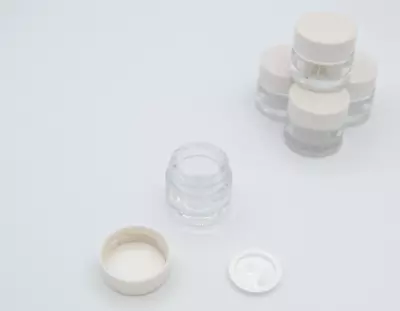 £6.69 • Buy Round Glass Sample Jar - Pots, Lids & Inserts - Glitter Make Up Cosmetic Travel