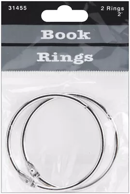 Book Rings 2  2/Pkg-Silver 31455 • $6.99