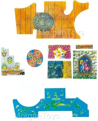 Vintage Little People Fisher-price Castle 993 Replacement Lithos Stickers Decals • $19.99