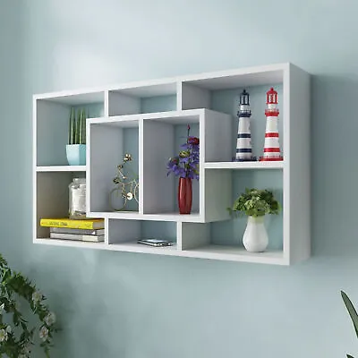 £83.99 • Buy Wall Display Shelf 8 Compartments White Y1W5