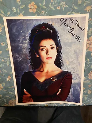 Marina Sirtis Deanna Troi Star Trek: TNG 8x10 Glossy Autograph Photo - Purple • $15.99