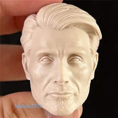 1:6 Hannibal Mads Mikkelsen Head Sculpt Carved For 12  Male Action Figure Body • $17.47