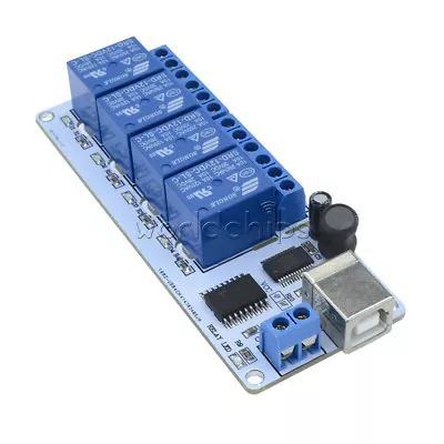 12V 4 Channel USB Relay Board Auto Module +Cable SRD-12VDC-SL-C For Arduino • $12.58