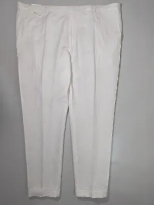 NEW Big & Tall Mens 44 X 29 Murano Dress Pants Baird McNutt Linen White MSRP$100 • $25.20