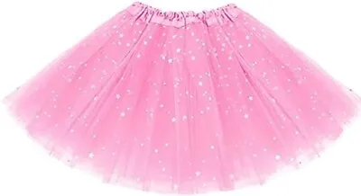 Three Layer Tutu Skirt Ballet Dance Glitter Star Petticoat Fancy Dress Party • £5