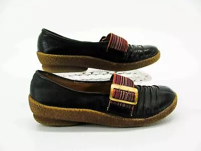 Miz Mooz Women Shoe Lemon Drop Size 6.5M Black Flat Pre Owned Qp • $29.65