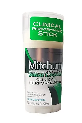 Lot Of 3 Mitchum Smart Solid Clinical Performance Unscented Deodorant 2.5 Oz Ea. • $28.99
