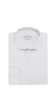 Zara Sky Blue Mens Slim Fit Shirt - Small - Italian Fabric • £8