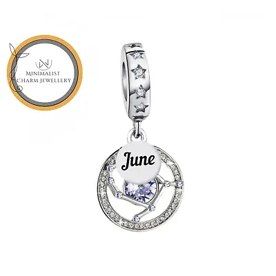 June Birthstone Charm Birthstone Charm Silver Charm Women Gift Charm • $26.39