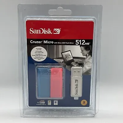 SDCZ4-512-A10 - SanDisk 512MB Cruzer Micro Flash Drive - 512 MB - USB - NEW RARE • $102.39
