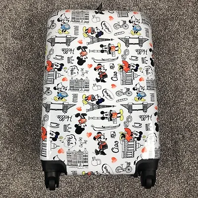 Disney Minnie & Mickey Mouse Spinner FUL Suitcase Hard Luggage 21  Carry-On • $125.99