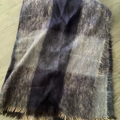 Vtg Mohair And Wool Throw Made In England For Bloomingdale’s 50'x70' • $30