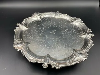  Antique James Dixon Sons 666 Silverplated Footed Plate 8 1/2  Dia 1 1/4  H • $509.52